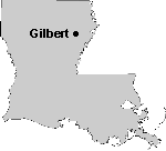 Map of Gilbert, LA