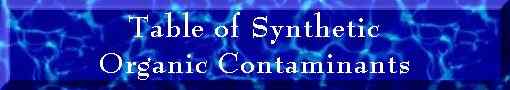 Table of Synthetic Organic Contaminants